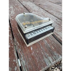 Vintage Sankyo Japan Lucite Footed Piano Music Box, Tested